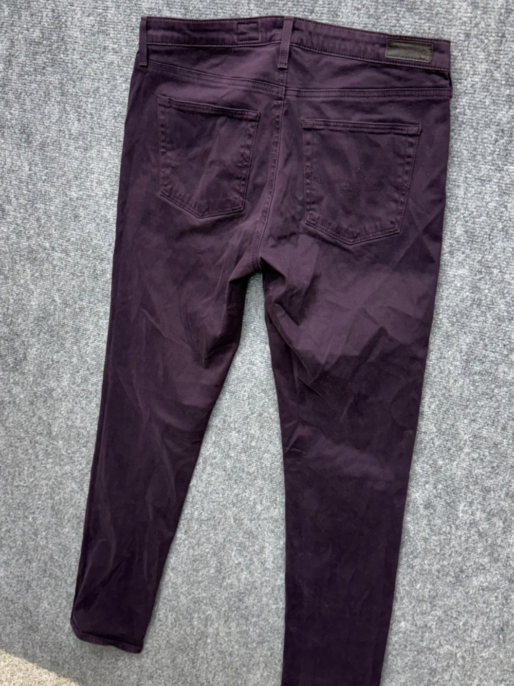 AG Adriano Goldschmidt Jeans The Prima Cigarette Leg Skinny Maroon 28R 28x30 - Picture 6 of 7